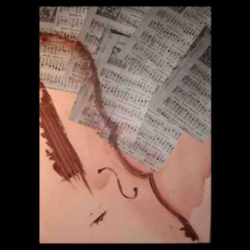 Pittura intitolato "VIOLIN" da Sandra Mora Jerez, Opera d'arte originale