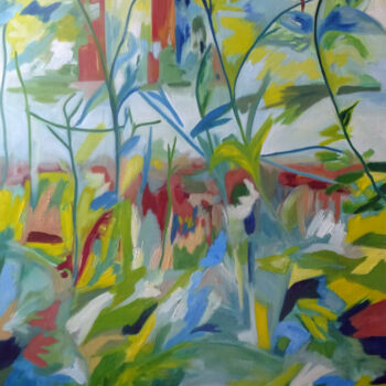 绘画 标题为“Forêt d'argent” 由Sandra Vigouroux, 原创艺术品, 油