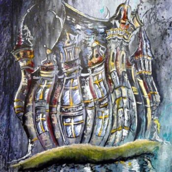 Peinture intitulée "Château des fournil…" par Sandrine Audevard, Œuvre d'art originale