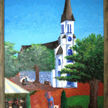 Malarstwo zatytułowany „Eglise de Vendrenne…” autorstwa Saba, Oryginalna praca