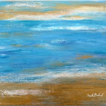 Peinture intitulée "Paysage marin" par Sandrine Belmont, Œuvre d'art originale, Acrylique Monté sur Châssis en bois