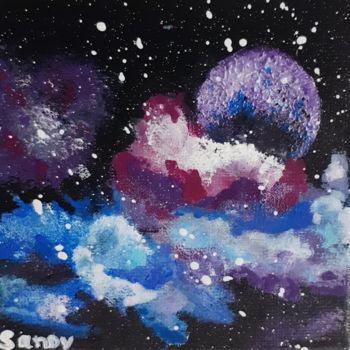 Painting titled "" COSMOS "" by Sandyana Creations, Original Artwork, Acrylic