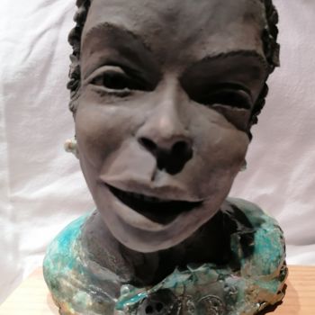 Sculpture intitulée "Ella" par Sandrine De Zorzi, Œuvre d'art originale, Argile