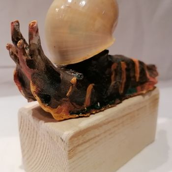 Sculpture intitulée "Escargot n°1" par Sandrine De Zorzi, Œuvre d'art originale, Argile