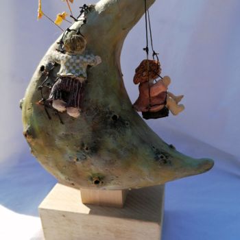 Sculpture intitulée "La balançoire" par Sandrine De Zorzi, Œuvre d'art originale, Argile