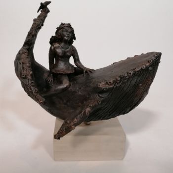 Sculpture titled "L'odyssée" by Sandrine De Zorzi, Original Artwork, Clay