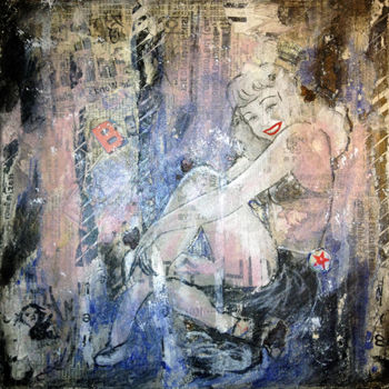 Collages titled "PIN-UP VIII" by Fourmi, Original Artwork, Collages