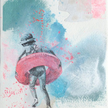 Drawing titled ""mon chapeau, ma bo…" by Sandrine Gergaud, Original Artwork, Graphite