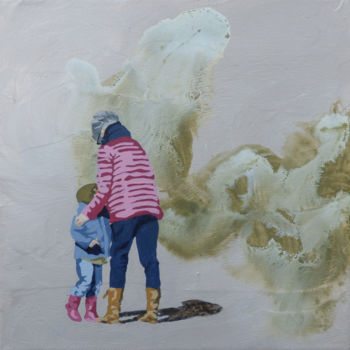 Peinture intitulée ""mamie lichen"" par Sandrine Gergaud, Œuvre d'art originale, Acrylique Monté sur Châssis en bois