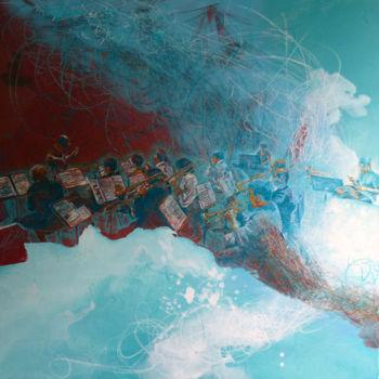 Картина под названием ""Big Band energie s…" - Sandrine Gergaud, Подлинное произведение искусства, Акрил Установлен на Дерев…