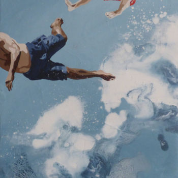 Peinture intitulée ""liberté d'Atlantiq…" par Sandrine Gergaud, Œuvre d'art originale, Acrylique Monté sur Châssis en bois