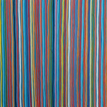 Peinture intitulée "Colors vibrations p1" par Guena, Œuvre d'art originale, Acrylique Monté sur Châssis en bois