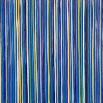 제목이 "Colors vibrations p4"인 미술작품 Guena로, 원작, 아크릴 나무 들것 프레임에 장착됨