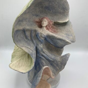 Sculpture intitulée "La Danse serpentine" par Sandrine Julien (Nizebulle), Œuvre d'art originale, Terre cuite