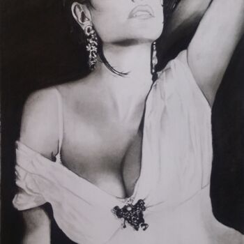 Drawing titled "Just wanna be a wom…" by Sandrine Saloni, Original Artwork, Graphite