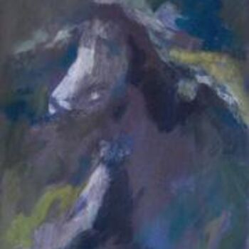 Painting titled "Cheval" by Sandrine Wely, Original Artwork