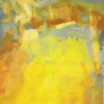 Malerei mit dem Titel "Pont jaune" von Sandrine Wely, Original-Kunstwerk