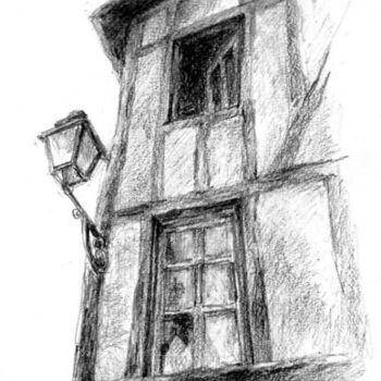 Dibujo titulada "maison-limoges1-.jpg" por Sandrine Wely, Obra de arte original