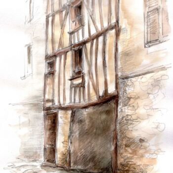 Drawing titled "maison-Limoges2.jpg" by Sandrine Wely, Original Artwork