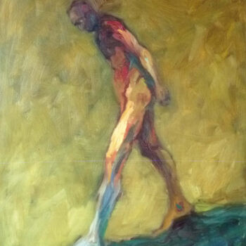 Painting titled "Juste au Bord" by Sandrine Wely, Original Artwork, Oil