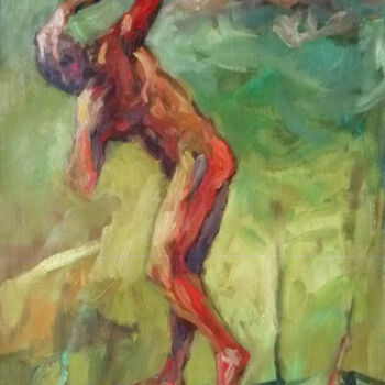 Painting titled "L'Incertain" by Sandrine Wely, Original Artwork, Oil