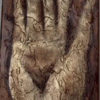 Pittura intitolato "main" da Sandrine Sàn, Opera d'arte originale