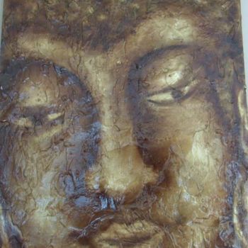 Ζωγραφική με τίτλο "bouddha 3" από Sandrine Sàn, Αυθεντικά έργα τέχνης