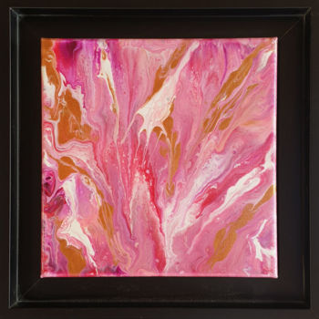 Peinture intitulée "la vie en rose" par Sandrine Poirier, Œuvre d'art originale, Acrylique