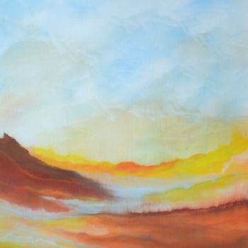 Painting titled "La rivière nuage." by Sandrine Damour, Original Artwork