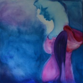 Painting titled "Un chemin au féminin" by Sandrine Damour, Original Artwork