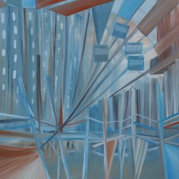 Malerei mit dem Titel "Coney  Island." von Sandrine Damour, Original-Kunstwerk, Öl