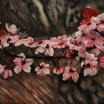 Tekening getiteld "FLORAISON" door Sandrine Hardjani, Origineel Kunstwerk