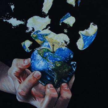제목이 "La Terre est Bleue…"인 그림 Sandrine Hardjani로, 원작