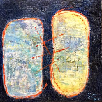 Painting titled "0 - Sans titre" by Sandrine Vachon Thiebaut, Original Artwork, Acrylic