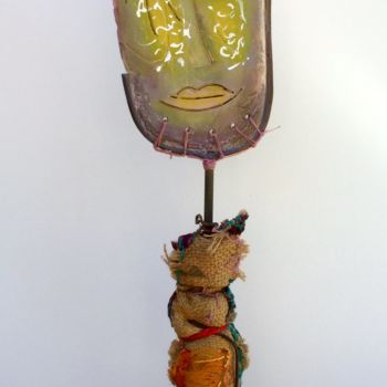 Sculpture intitulée "Le maitre des clefs…" par Sandrine Vachon Thiebaut, Œuvre d'art originale, Acrylique