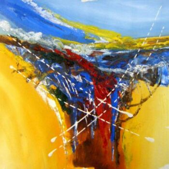 Painting titled "Abstrato 4" by Sandro José Da Silva, Original Artwork, Oil