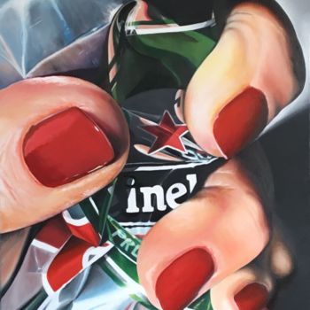 Peinture intitulée "Bar à Ongle" par Sandy Jeuland, Œuvre d'art originale, Huile