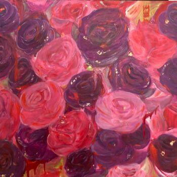 Pintura titulada "Bloodies Flowers" por Sandy Madar, Obra de arte original, Acrílico