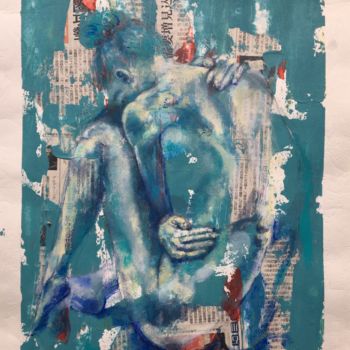 Malerei mit dem Titel "Introspection" von Sandrine Richard, Original-Kunstwerk, Acryl