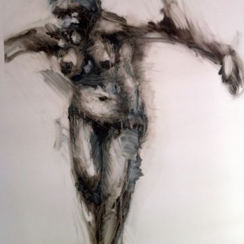 Malerei mit dem Titel "Déséquilibre" von Sandrine Richard, Original-Kunstwerk, Öl