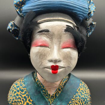 Sculpture titled "Maiko" by Sange, Original Artwork, Clay