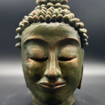 Sculpture titled "Bouddha" by Sange, Original Artwork, Clay