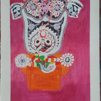 Картина под названием "Sangram's Sri Jagan…" - Sangram Bubun, Подлинное произведение искусства, Пастель