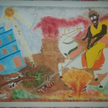 "Sangram's Sri Jagan…" başlıklı Tablo Sangram Bubun tarafından, Orijinal sanat, Pastel