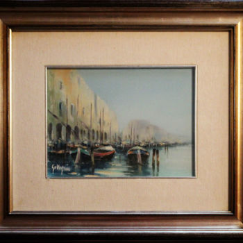 Painting titled "Canale di Chioggia" by Sanguigni, Original Artwork