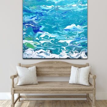 Картина под названием "A rough sea" - Sanja Jancic, Подлинное произведение искусства, Акрил