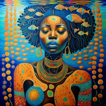 "African beauty unde…" başlıklı Tablo Sanja Jancic tarafından, Orijinal sanat, Akrilik