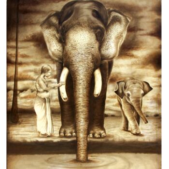Malarstwo zatytułowany „Anuvrat” autorstwa Sanjay Gogs, Oryginalna praca, Olej