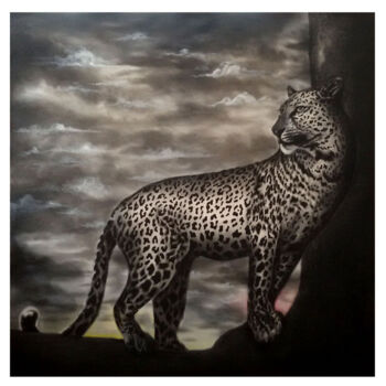 Malarstwo zatytułowany „jaguar” autorstwa Sanjay Gogs, Oryginalna praca, Olej