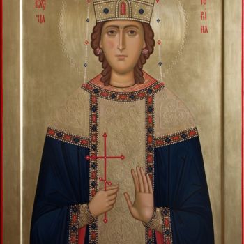 Peinture intitulée "Св. Екатерина" par Sankire, Œuvre d'art originale, Autre